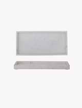 Majsa Tray Marble Rectangular White