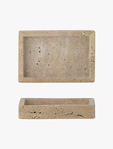 Majsa Tray Travertine Rectangular Natural Small