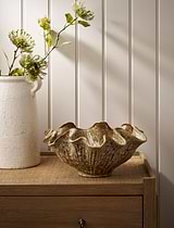 Hanna Decorative Bowl Stoneware Brown Large