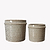 Eva Planter Stoneware Oatmeal H15x21cm Set of 2