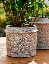 Eva Planter Stoneware Oatmeal H15x21cm Set of 2