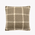 Faux Mohair Chequered Cushion Feather Fill Natural