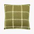 Faux Mohair Chequered Cushion Feather Fill Olive