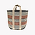 Jute Storage Basket Terracotta Blue