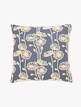 Papever Cushion 43x43cm Feather Fill Blue