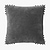 Velvet Cushion 43x43cm Feather Fill Charcoal