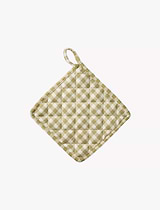 Gulli Potholder Cotton Green Ivory