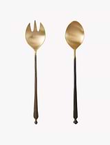 Odin Salad Cutlery Brass Black
