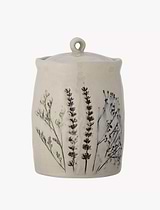 Bea Jar w/Lid Stoneware Natural