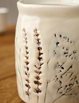 Bea Jar w/Lid Stoneware Natural