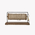 Barni Bobbin w/Jute & Scissors Reclaimed Wood Brown