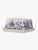 Petunia Butter Box Stoneware Blue