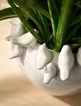 Elsa Bird Planter Stoneware Warm White
