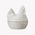 Hen Pot Porcelain Off White