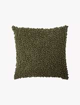 Nalia Boucle Cushion Cover 50x50cm Wool Green