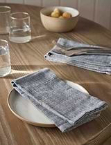 Chambray Napkins Set of 4 Flint Blue