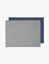 Hampton Stripe Placemats Set of 2 Blue