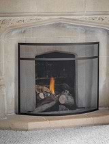 Bretforton Fire screen Large Black