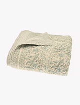 Jaipur Handblock Printed Quilt 240x260cm Natural Olive