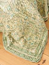 Jaipur Handblock Printed Quilt 240x260cm Natural Olive