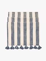 Wide Stripe Runner 40x180cm Flint Blue