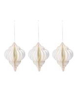 Maddox Teardrop Bauble Set of 3 Warm White