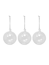 Whittington Christmas Baubles Set of 3 Clear