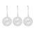 Whittington Christmas Baubles Set of 3 Clear