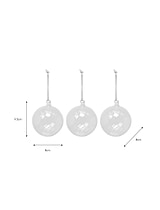 Whittington Christmas Baubles Set of 3 Clear