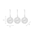 Whittington Christmas Baubles Set of 3 Clear