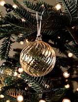 Whittington Christmas Baubles Set of 3 Clear