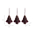 Maddox Trees Set of 3 Berry