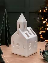 Airdrie Church Tealight Holder White