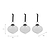 Snowshill Teardrop Baubles Set of 3 Clear