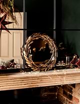 Cromwell Mistletoe Christmas Wreath Brass