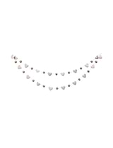 Southwold Heart and Pom Pom Garland Grey