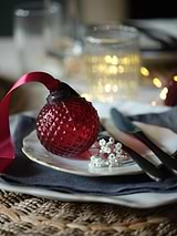 Elkstone Christmas Baubles Set of 3 Berry