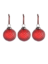 Elkstone Christmas Baubles Set of 3 Berry