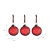 Elkstone Christmas Baubles Set of 3 Berry