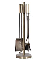 Ebrington Fireside Tool Set Antique Brass Finish