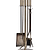 Ebrington Fireside Tool Set Antique Brass Finish