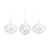 Airdrie Cutwork Baubles Set of 3 White