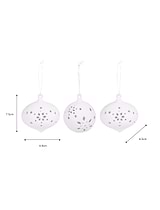 Airdrie Cutwork Baubles Set of 3 White