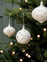 Airdrie Cutwork Baubles Set of 3 White