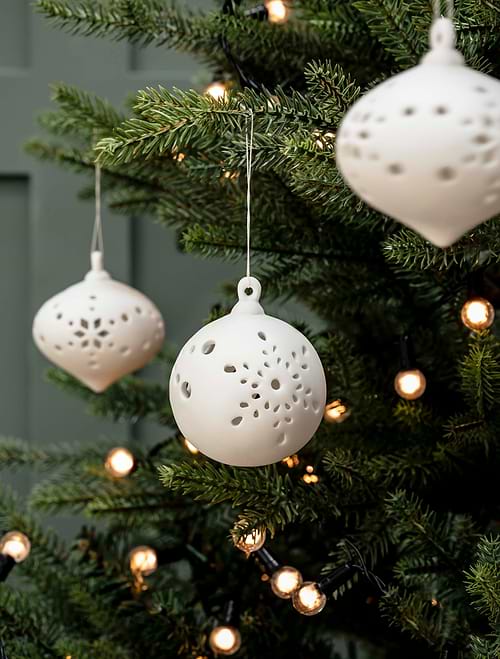 Airdrie Cutwork Baubles Set of 3 White