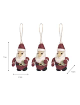 Southwold Hanging Santa Set of 3 Berry
