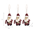 Southwold Hanging Santa Set of 3 Berry