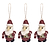 Southwold Hanging Santa Set of 3 Berry