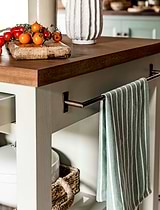 Walcote Kitchen Island Clay Wood