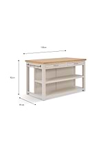 Walcote Kitchen Island Clay Wood